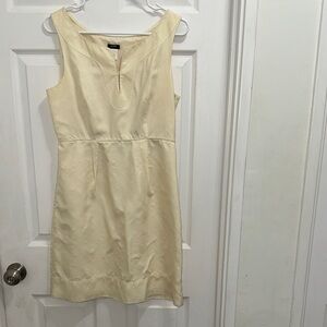 J Crew Silk Cream Sleeveless Sheath Dress